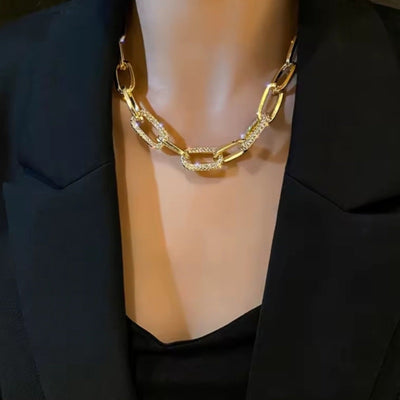 Luxurius Stylish Gold Plated Chain Necklace - Luxury Cheaper LLC