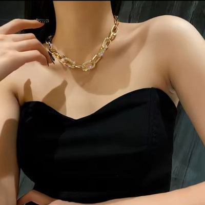 Luxurius Stylish Gold Plated Chain Necklace - Luxury Cheaper LLC