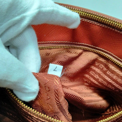 Prada Brown Leather Hand Bag lux351 - 092525 - Luxury Cheaper LLC