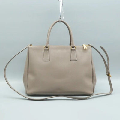 PRADA Galleria Grey Leather Satchel; - Luxury Cheaper LLC