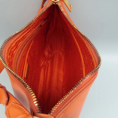 Prada Orange leather Shoulder Bag - Luxury Cheaper LLC