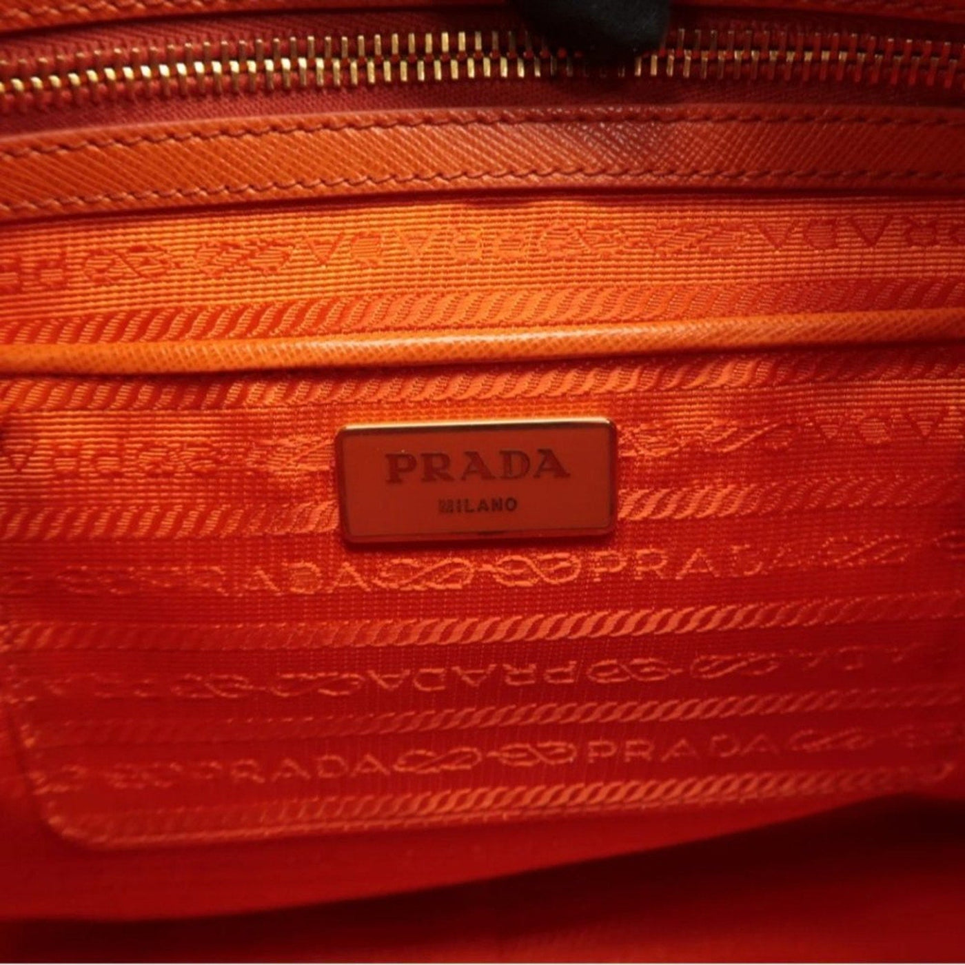 Prada Orange leather Shoulder Bag - Luxury Cheaper LLC