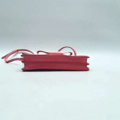 PRADA Saffiano Pink Bow Leather Shoulder Bag 390 - 020125 - Luxury Cheaper LLC