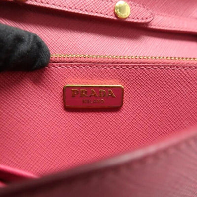 PRADA Saffiano Pink Bow Leather Shoulder Bag 390 - 020125 - Luxury Cheaper LLC