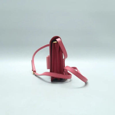 PRADA Saffiano Pink Bow Leather Shoulder Bag 390 - 020125 - Luxury Cheaper LLC