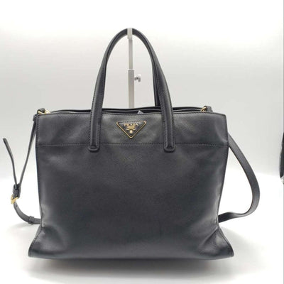 Prada Saffiano Triple Pocket Nero Black Shoulder Bag lux585 - 100125 - Luxury Cheaper LLC