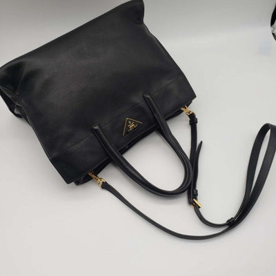 Prada Saffiano Triple Pocket Nero Black Shoulder Bag lux585 - 100125 - Luxury Cheaper LLC
