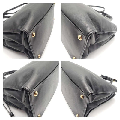 Prada Saffiano Triple Pocket Nero Black Shoulder Bag lux585 - 100125 - Luxury Cheaper LLC