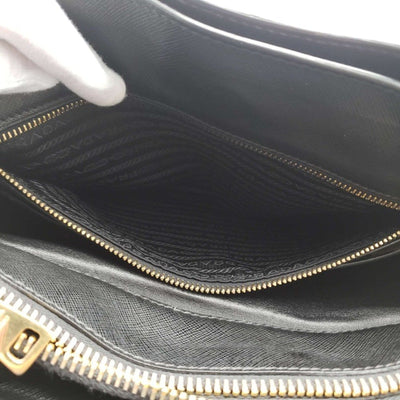Prada Saffiano Triple Pocket Nero Black Shoulder Bag lux585 - 100125 - Luxury Cheaper LLC