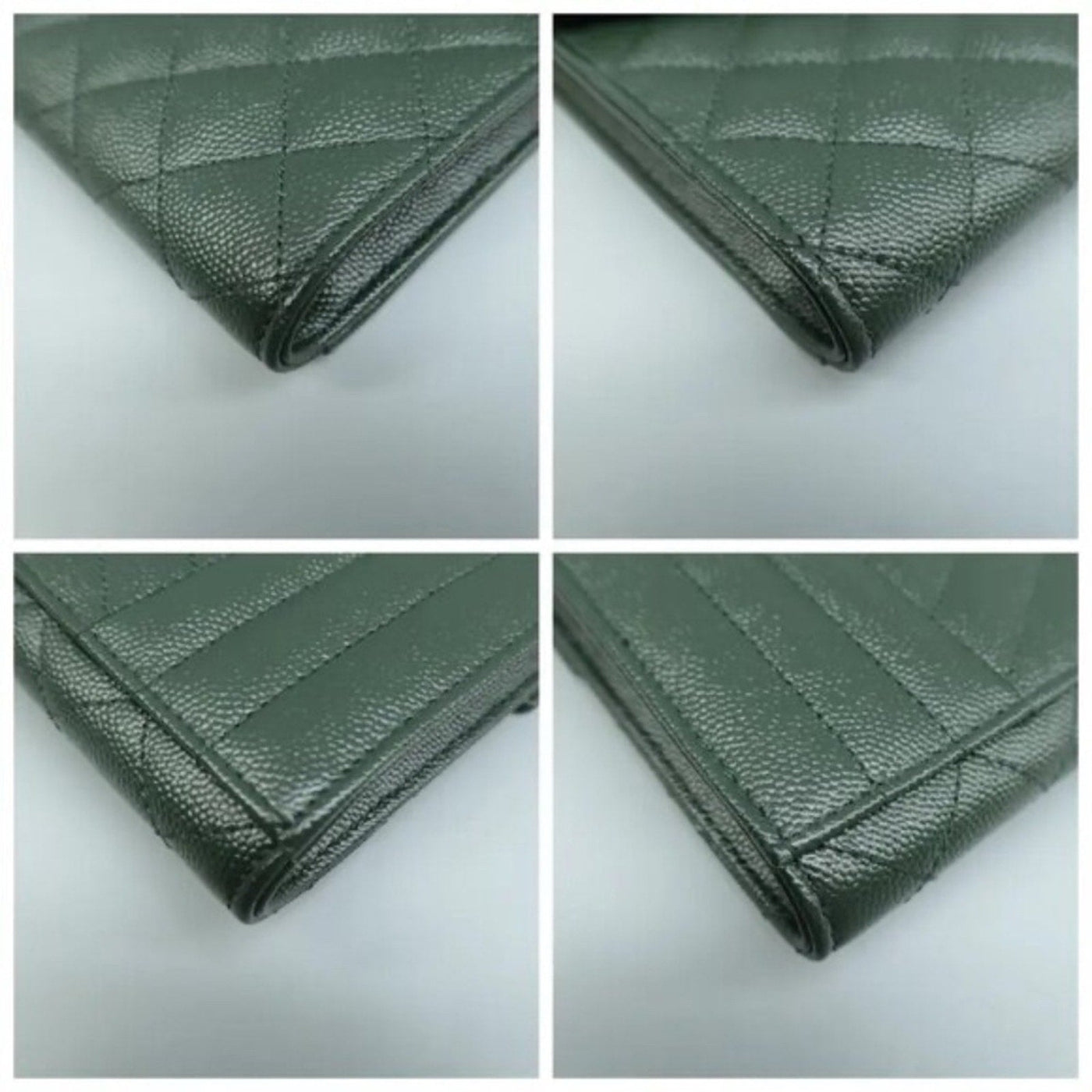 SAINT LAURENT Envelope Green Leather Clutch Bag - Luxury Cheaper LLC