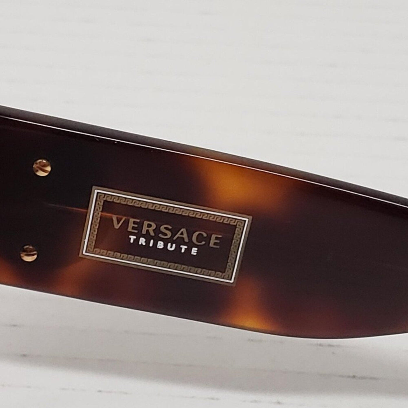 Versace VE4353 Tribute Sunglasses W/ Brown Tortoise Acetate Frame and Dark Brown - Luxury Cheaper LLC