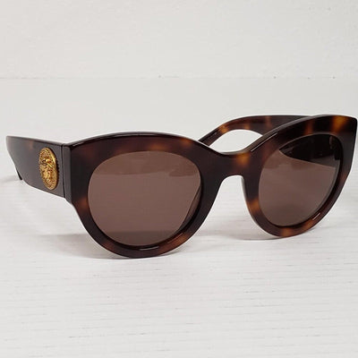 Versace VE4353 Tribute Sunglasses W/ Brown Tortoise Acetate Frame and Dark Brown - Luxury Cheaper LLC