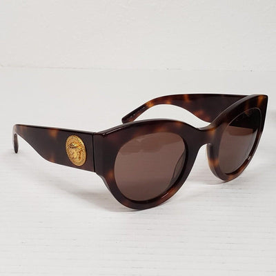 Versace VE4353 Tribute Sunglasses W/ Brown Tortoise Acetate Frame and Dark Brown - Luxury Cheaper LLC