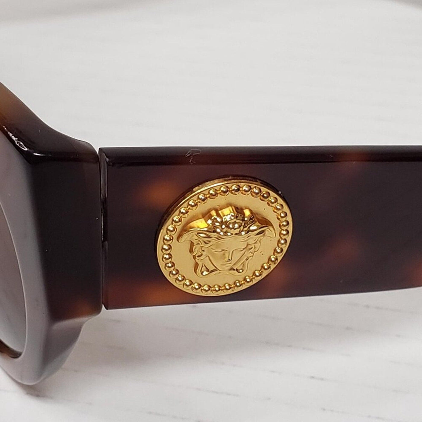 Versace VE4353 Tribute Sunglasses W/ Brown Tortoise Acetate Frame and Dark Brown - Luxury Cheaper LLC
