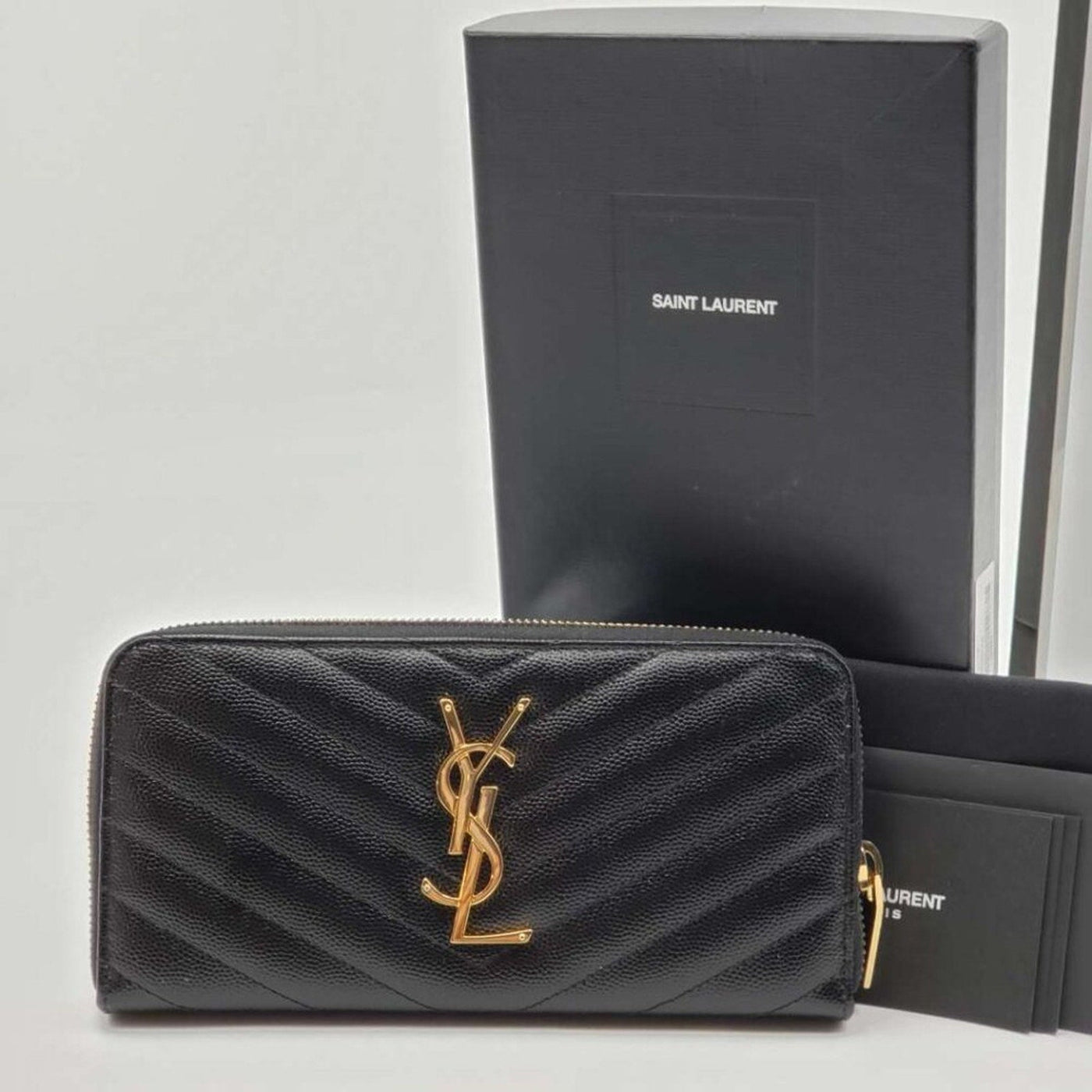 YSL YVES SAINT LAURENT PARIS ZIPPY WALLET - Luxury Cheaper LLC