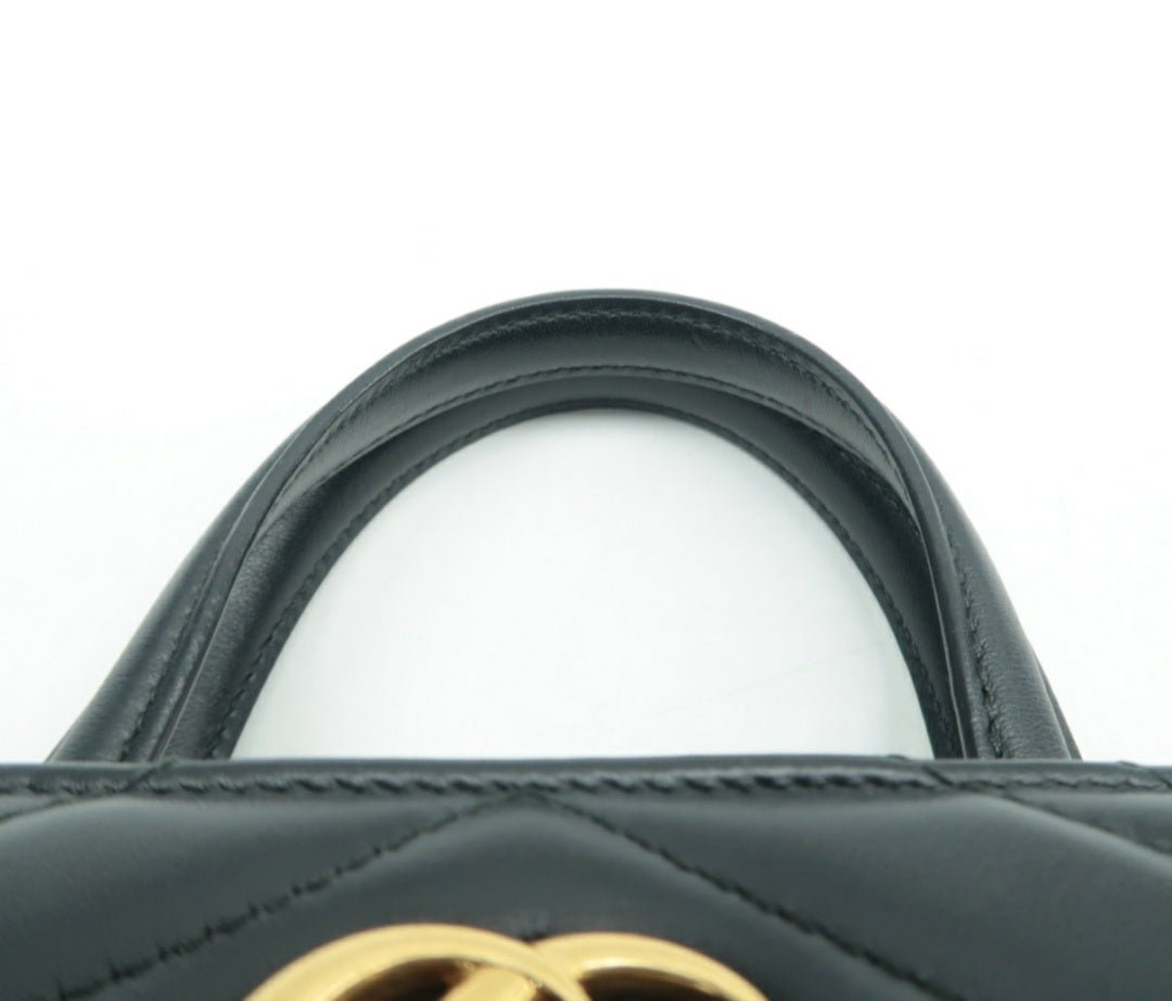100% Authentic GUCCI Black GG Marmont Leather Shoulder bag - Luxury Cheaper