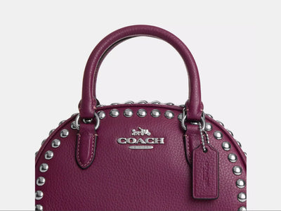 Brand New COACH Sydney Satchel With Rivets Shoulder Bag - Luxury Cheaper