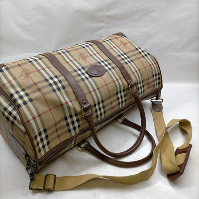 Burberry Boston Brown PVC Travel Bag - Luxury Cheaper