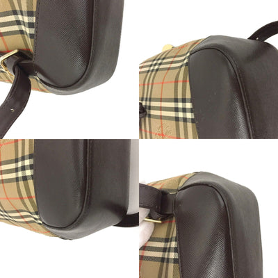 Burberry Nova Check Beige Canvas Leather Backpack Bag - Luxury Cheaper