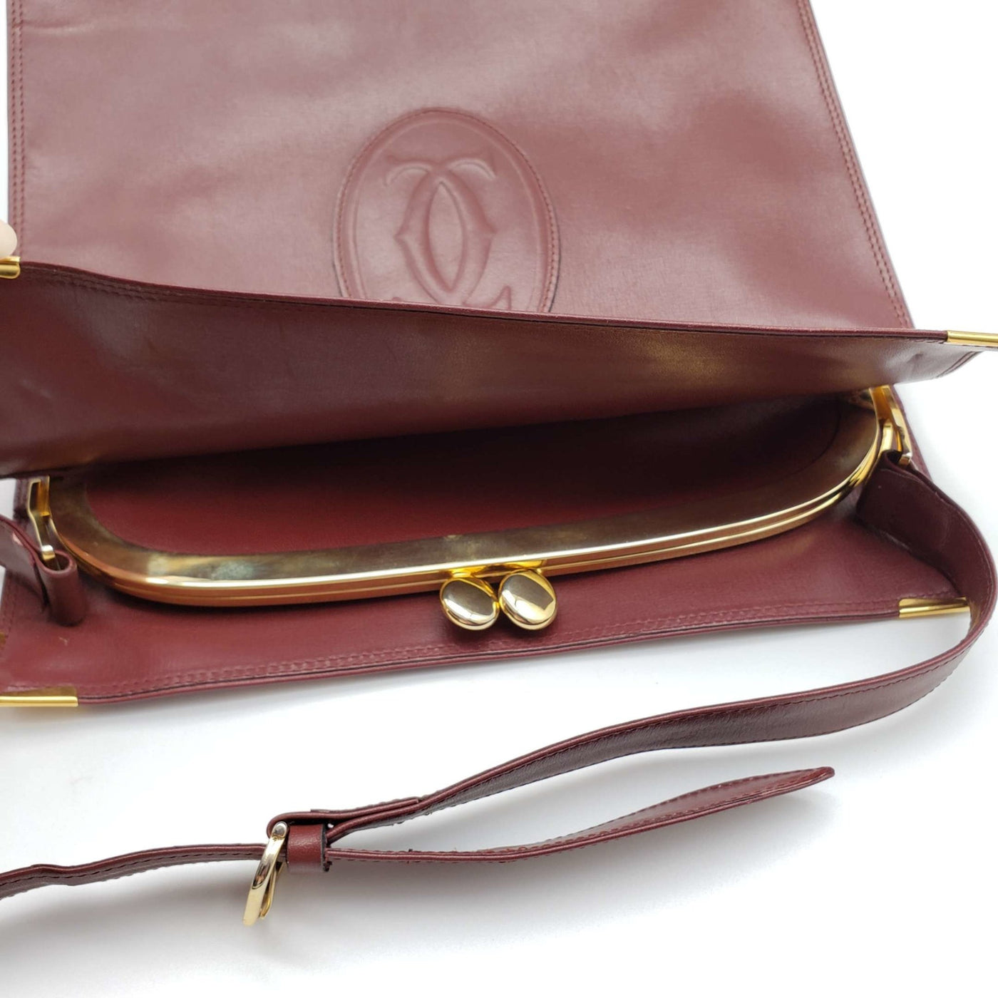 Cartier Gold Leather Clutch Bag - Luxury Cheaper