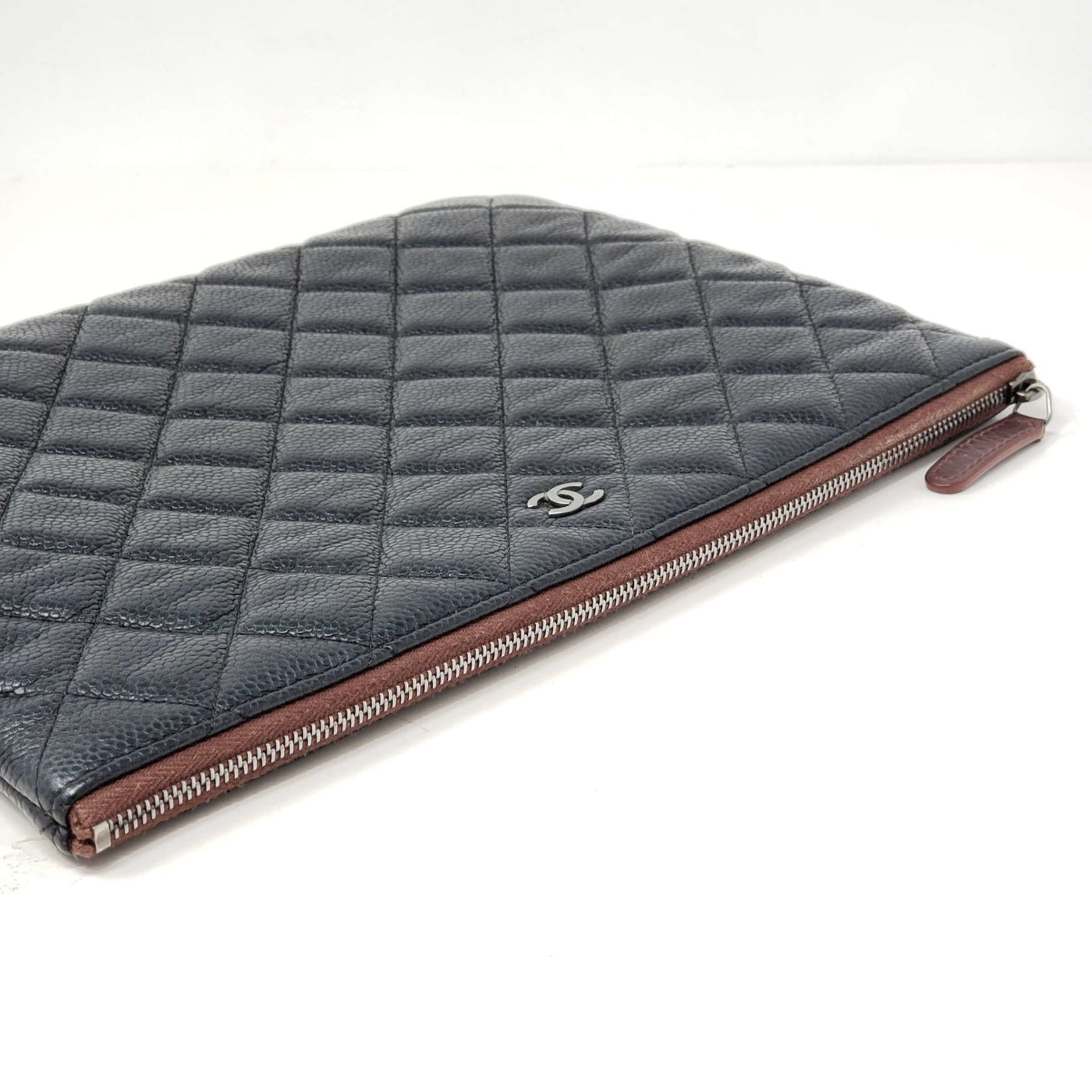 Chanel CC Caviar Quilted Cosmetic / Clutch Bag | Luxury Cheaper.