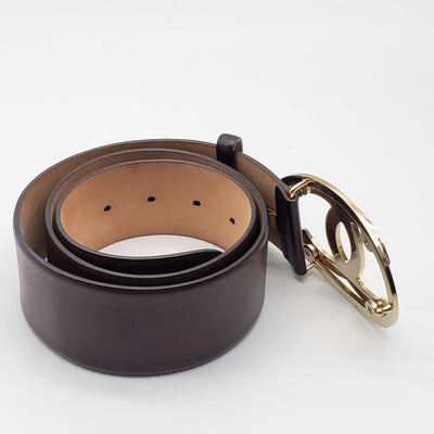 CHANEL CC Leather Big Buckle Belt - Luxury Cheaper