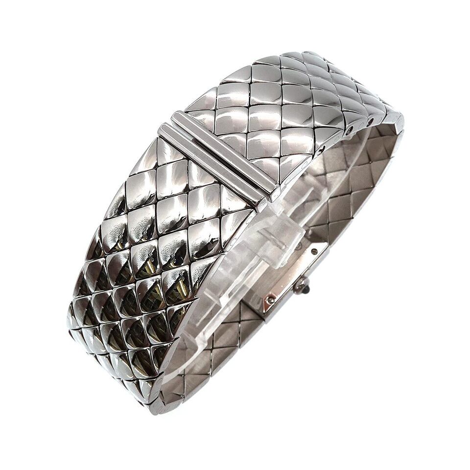 CHANEL Matelasse H0489 Bezel Diamond Quartz Black Dial Ladies Watch - Luxury Cheaper