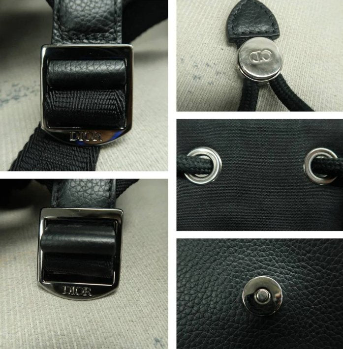 Dior Navy & Black Cloth Backpack - Luxury Cheaper