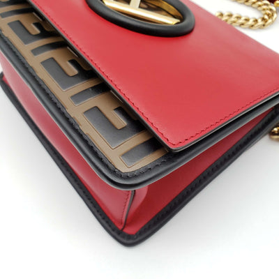 Fendi Bi-Color FF 1974 Embossed Small Kan Shoulder Bag - Luxury Cheaper
