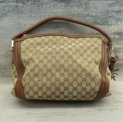 Gucci Brown Cloth Shoulder Bag - Luxury Cheaper