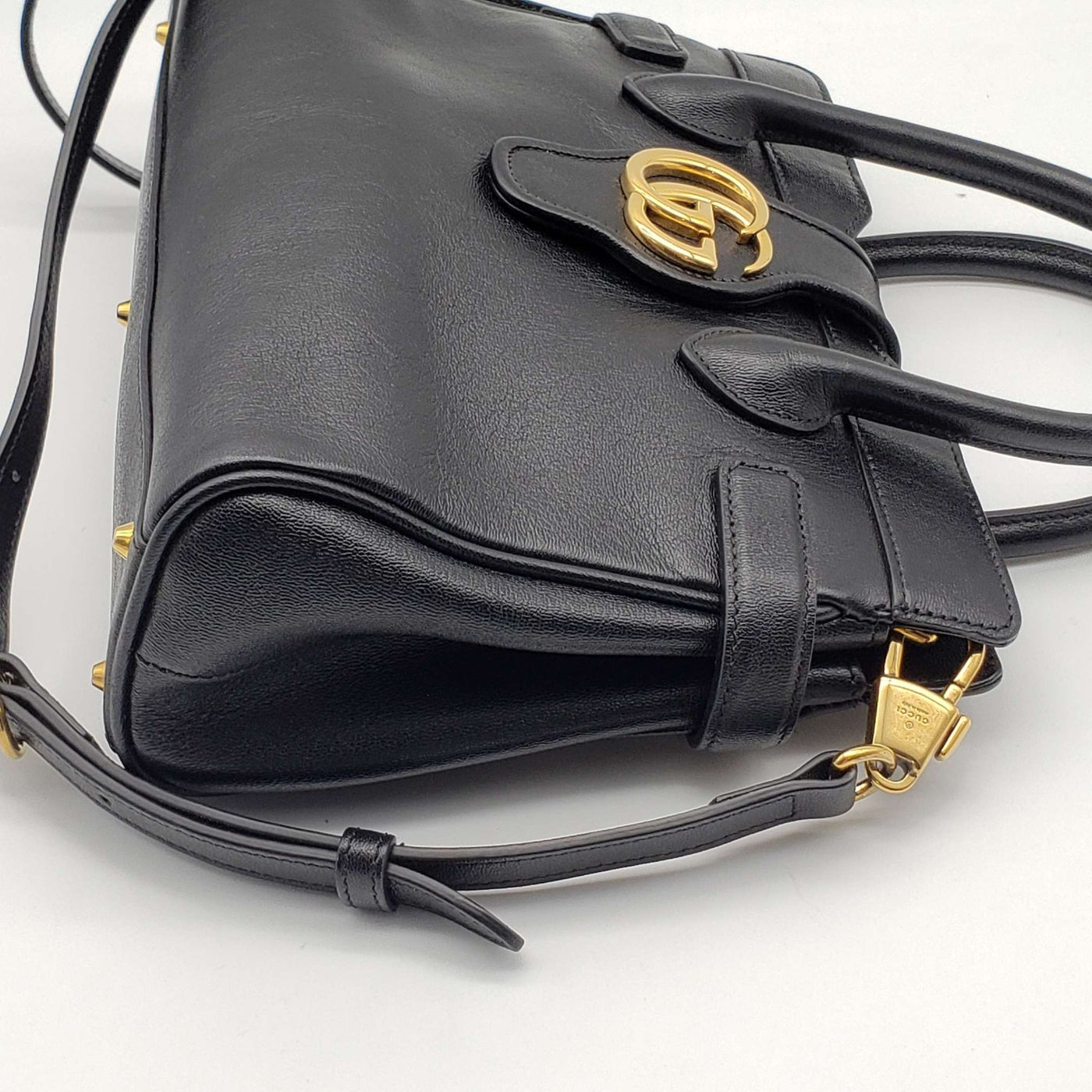 Gucci Calfskin New Sakai Lux Small Dahkia Top Handle Shoulder Bag - Luxury Cheaper