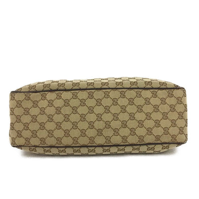 GUCCI GG Logo Beige Canvas Shoulder/Tote Bag - Luxury Cheaper