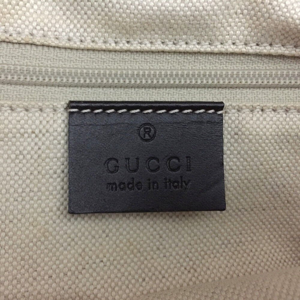 GUCCI GG Logo Beige Canvas Shoulder/Tote Bag - Luxury Cheaper