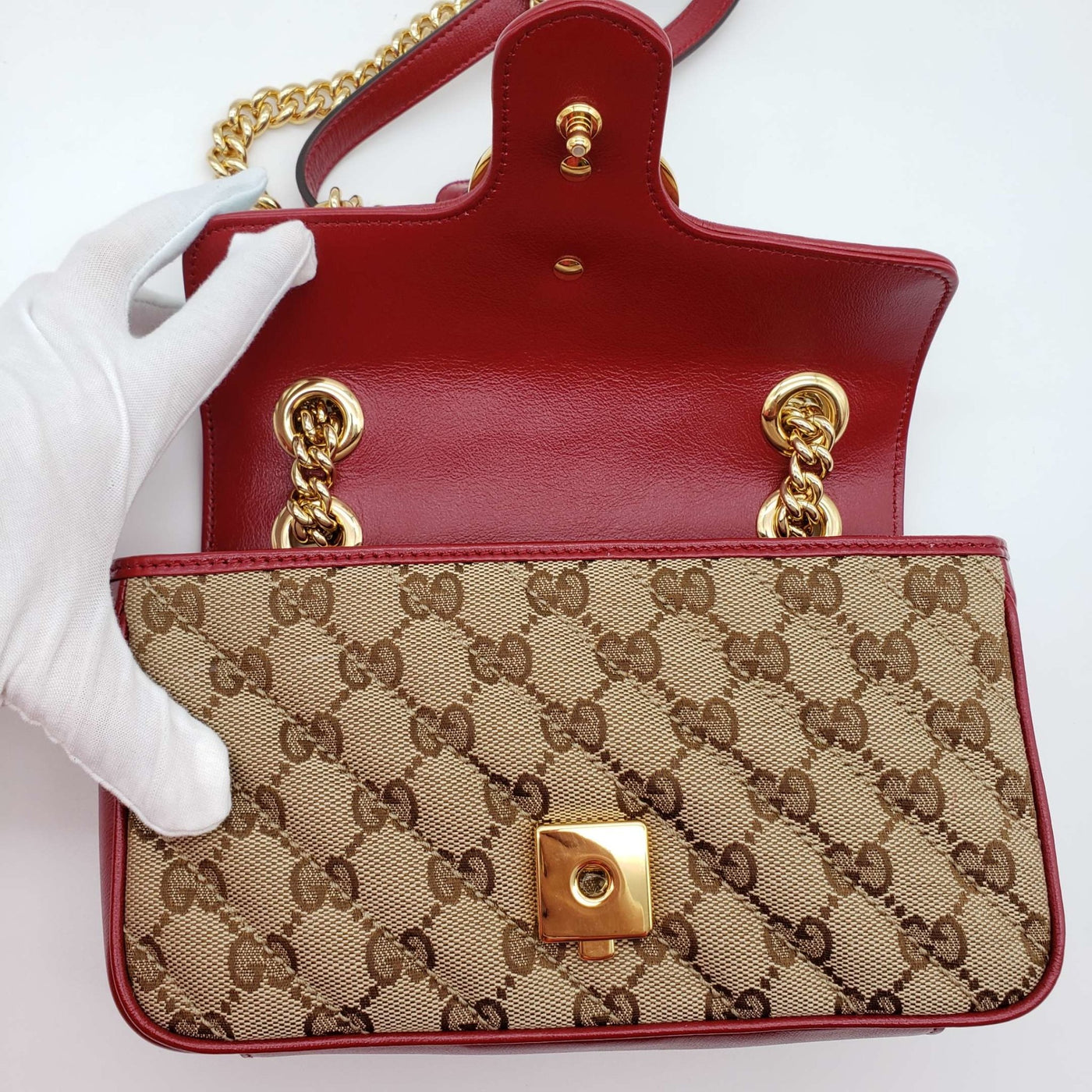 Gucci GG Marmont Mini Canvas & Leather Shoulder Bag - Luxury Cheaper