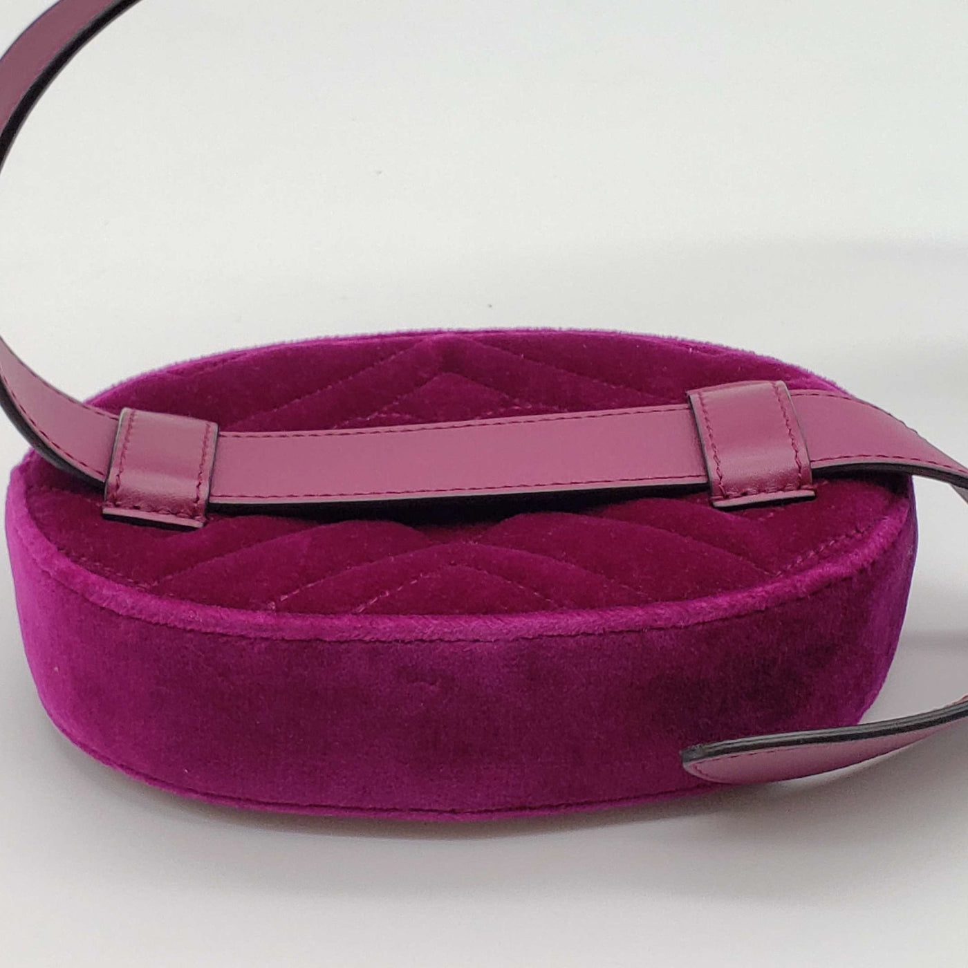 GUCCI GG Marmont Velvet Magenta Waist/Belt Bag - Luxury Cheaper