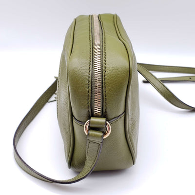 Gucci GG Soho Disco Camera Olive Green Crossbody Bag - Luxury Cheaper