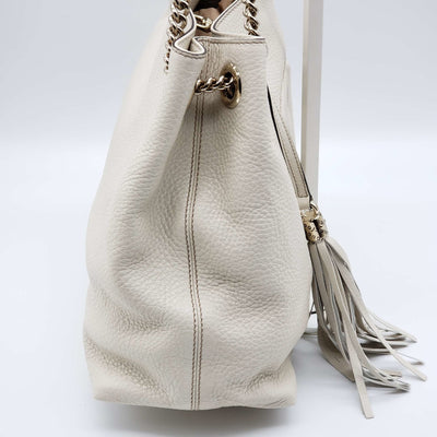 Gucci GG Soho on Chain Medium White Shoulder Bag - Luxury Cheaper