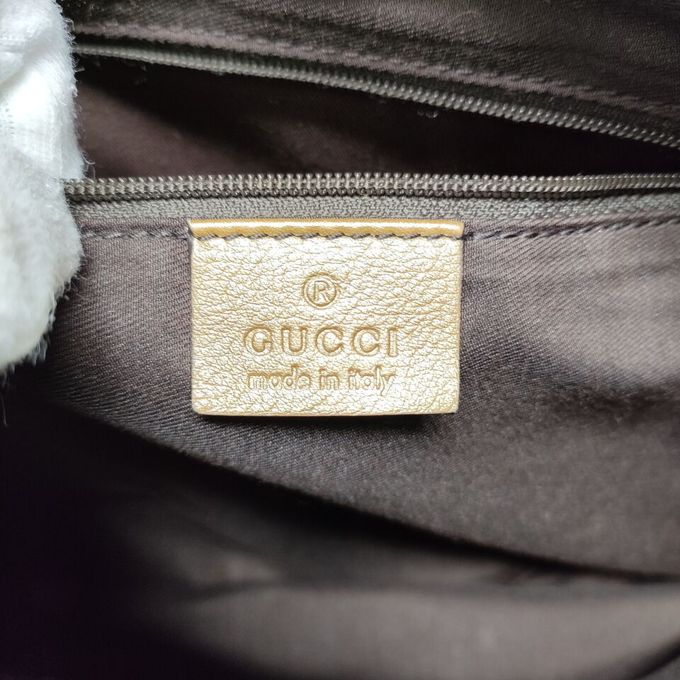Gucci Gold Coated Canvas Crossbody Bag - Luxury Cheaper