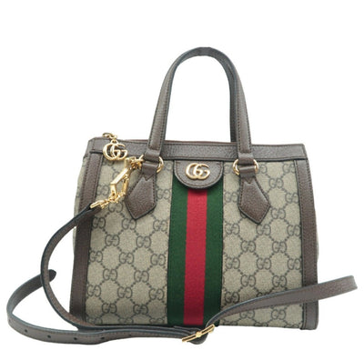 Gucci Ophidia Brown Canvas Satchel Bag - Luxury Cheaper