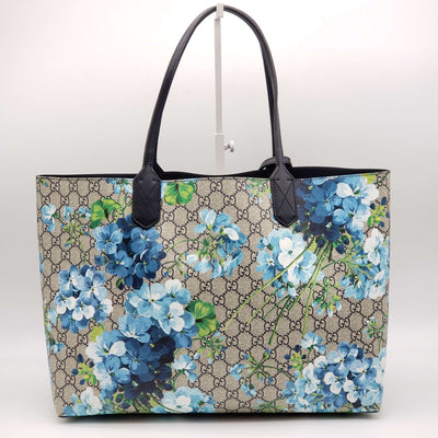 Gucci Reversible Bloom Medium Tote Blue Shoulder Bag - Luxury Cheaper