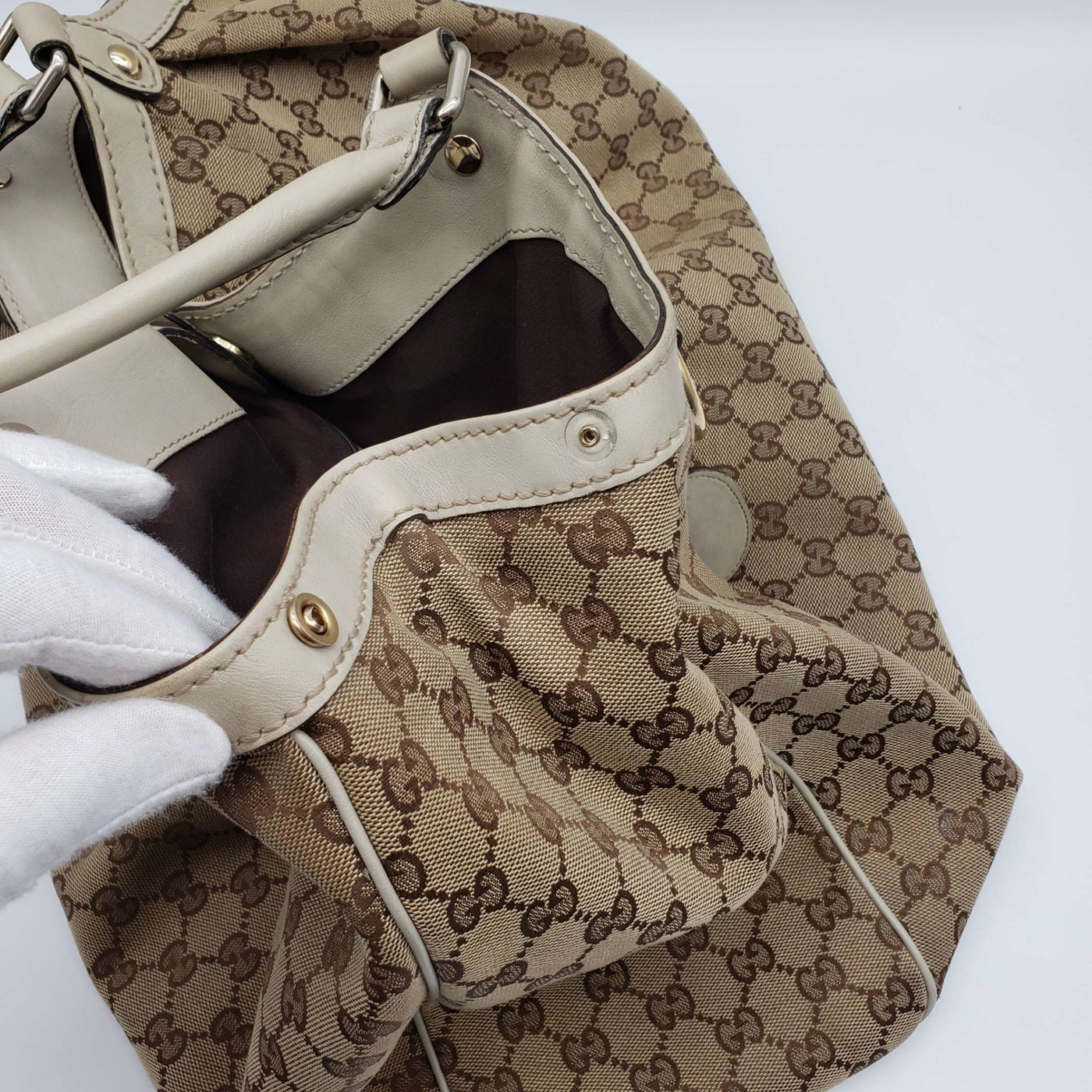 Gucci Sukey Canvas Leather Shoulder Bag - Luxury Cheaper