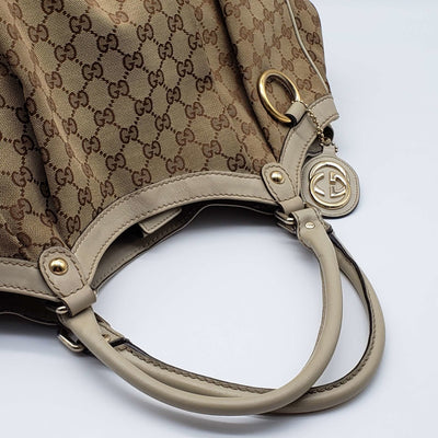 Gucci Sukey Canvas Leather Shoulder Bag - Luxury Cheaper