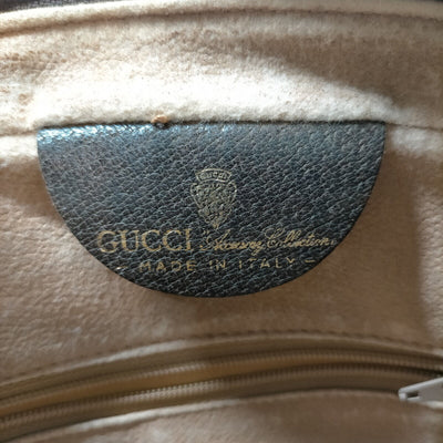 Gucci Vintage Sherry Line Brown PVC Shoulder Bag - Luxury Cheaper