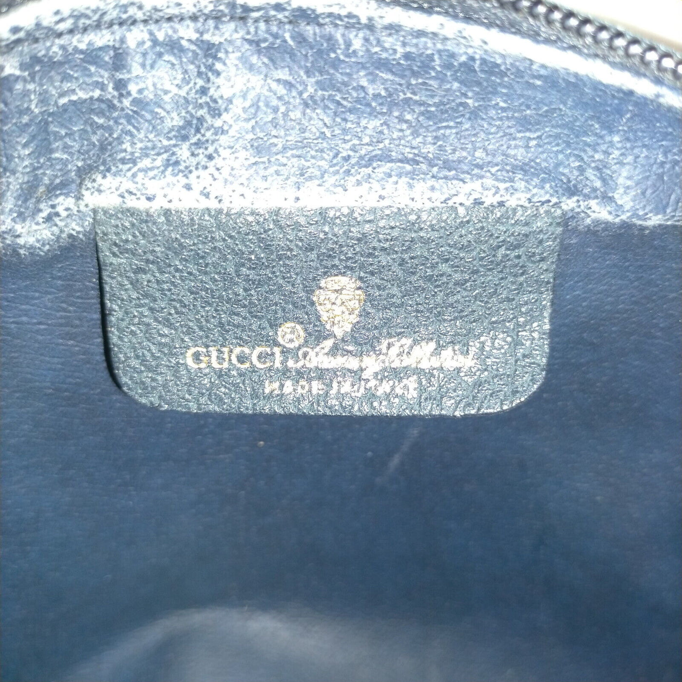 Gucci Vintage Sherry Line Navy Blue PVC Crossbody Bag - Luxury Cheaper