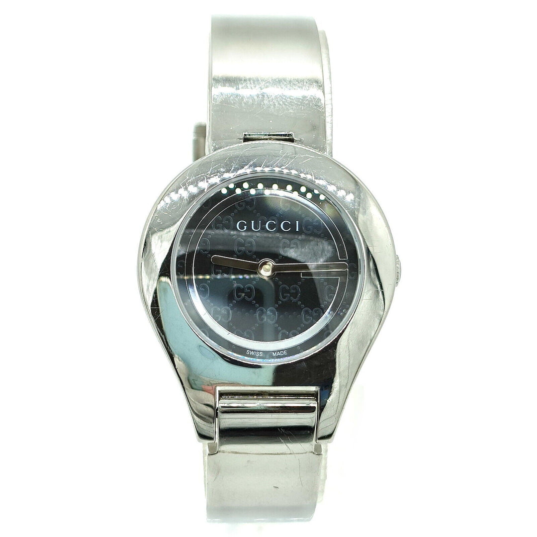 Quartz Watches Gucci 6700l Gucci Watch 6700L Black X Silver Bangle