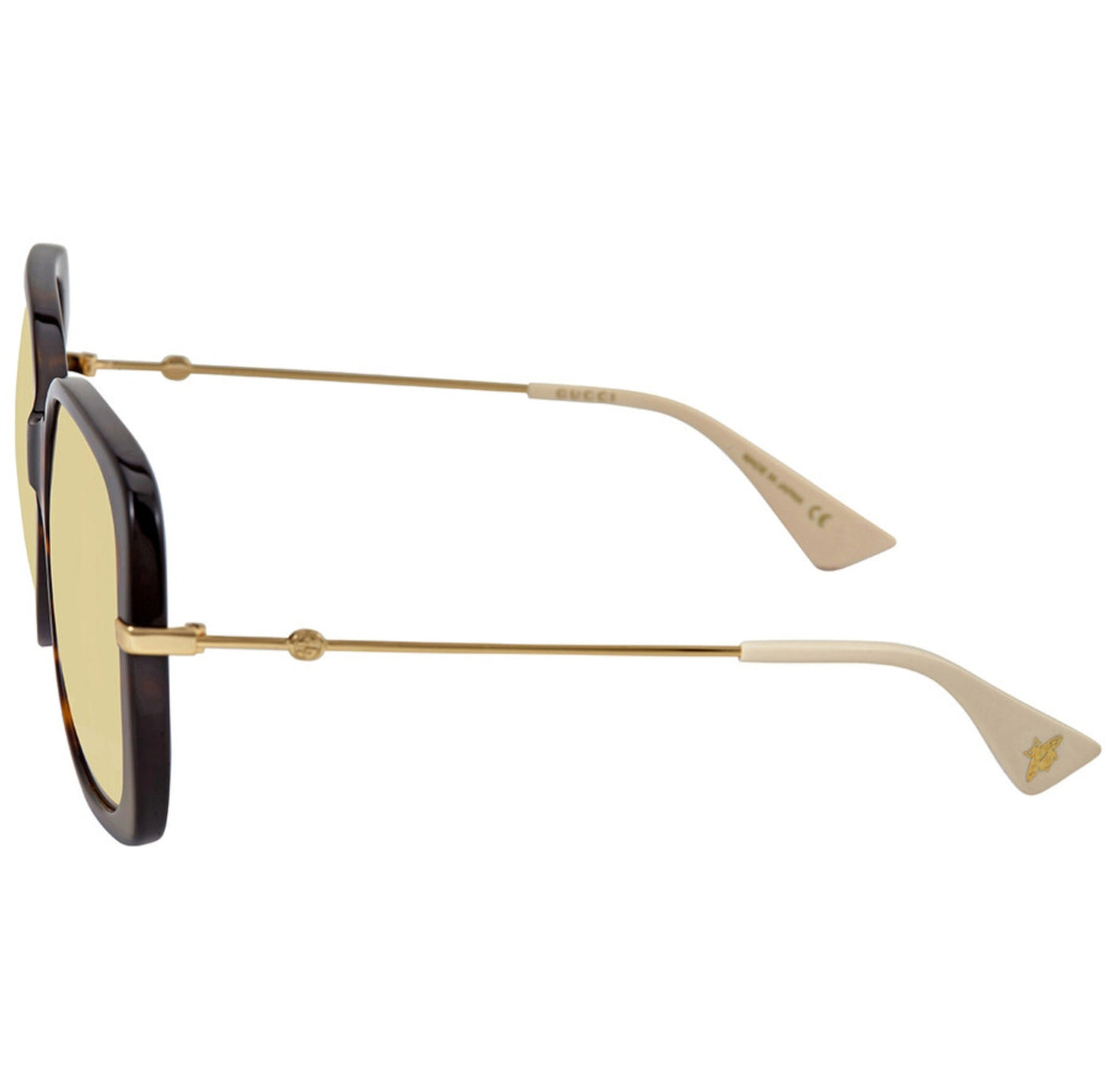Gucci Yellow Rectangular Ladies Sunglasses Brand New - Luxury Cheaper