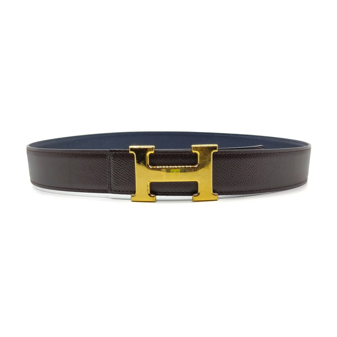 Hermes H Gold Buckle Reversible Belt - Luxury Cheaper