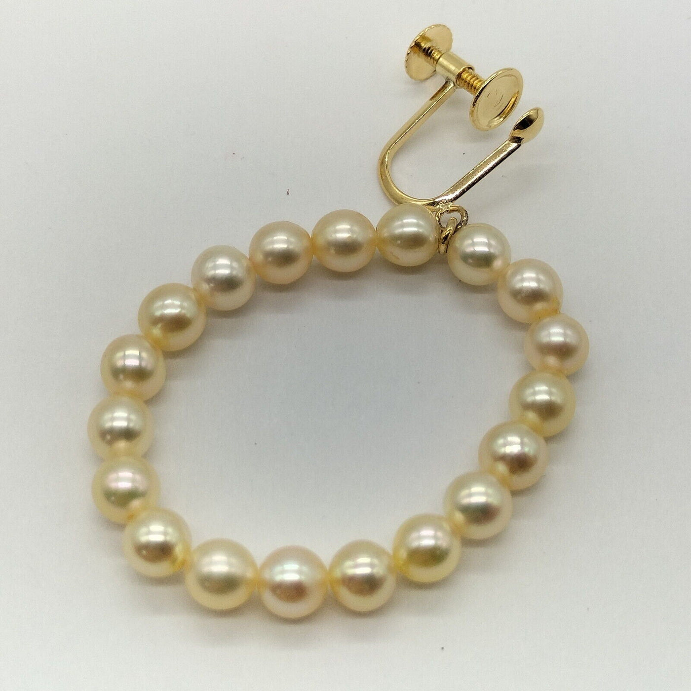 Jewelry Earring 2 set Pearl Yellow Gold - Luxury Cheaper