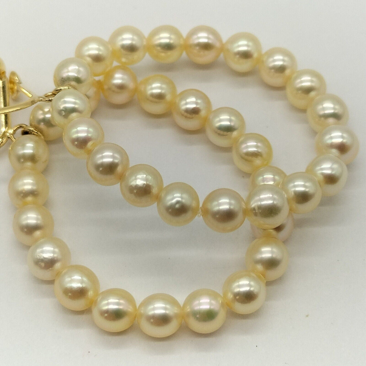 Jewelry Earring 2 set Pearl Yellow Gold - Luxury Cheaper