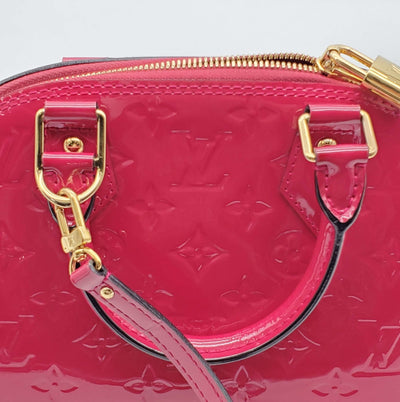 Louis Vuitton Alma BB Vernis Fuchsia Crossbody Bag | Luxury Cheaper.